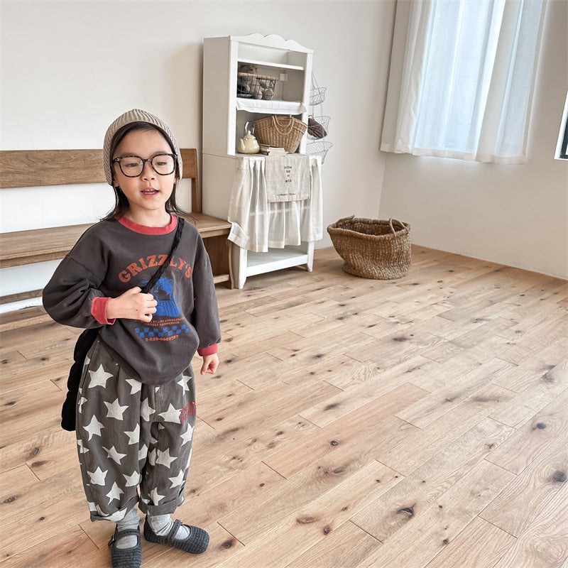 2026 Spring New Children'S Clothing Korean Style Washed Cotton Harem Pants Long Pants Boys And Girls Pants 123521 - Image 5