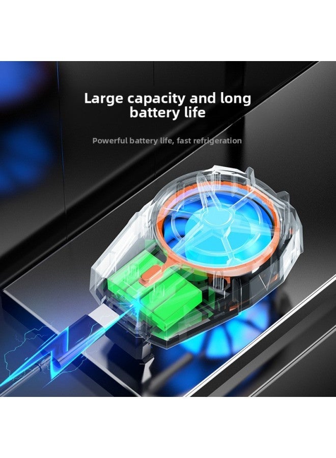 Air-cooled Mobile Phone Radiator Battery Hurricane Three-gear Adjustable Mute Wireless Cooling Radiator-Color:X52 Black - Image 3