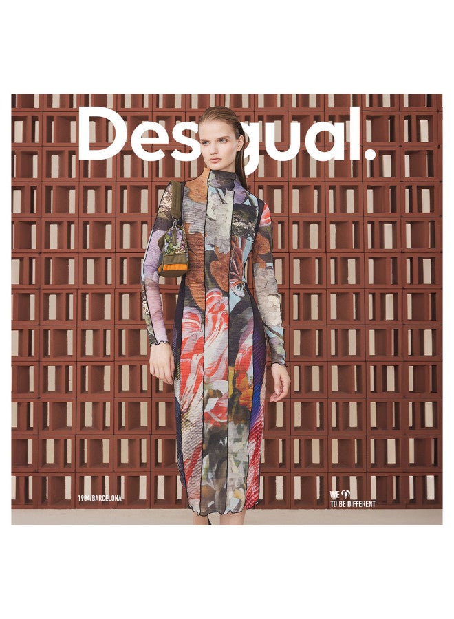 DESIGUAL slim Fit Stretch Printed Outer-stitch Women's Dress - Image 3