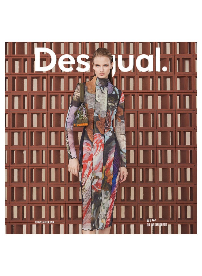 DESIGUAL slim Fit Stretch Printed Outer-stitch Women's Dress - Image 4