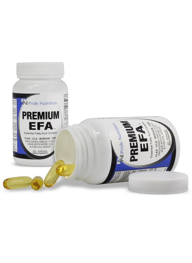 Pride Nutrition - 1 Fish Oil Omega 3 6 9 Efa With Epa Dha Cla Gla Flax & Borage More Than Just Fish Oil Premium Efa 60 Pills Essential Fatty Acids Supplement For Heart Health & Joint Relief - Image 1