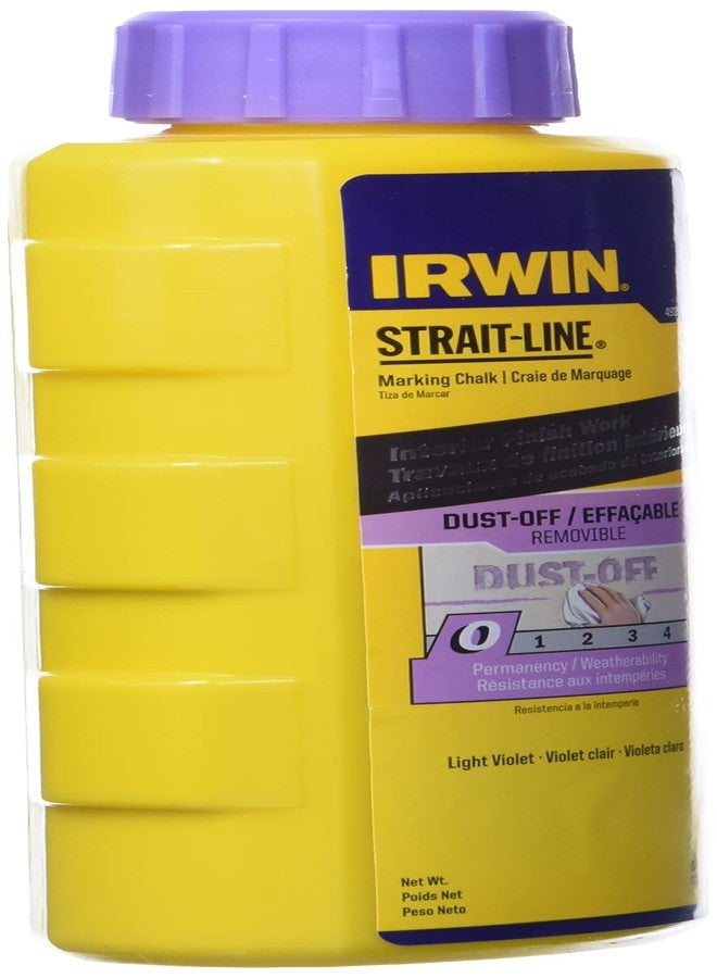 IRWIN Tools STRAIT-LINE Dust-Off Marking Chalk, 6-ounce (4935426), Purple - Image 3