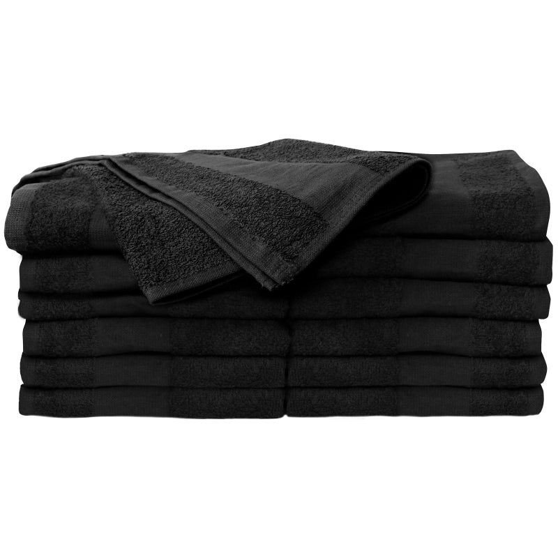 ForPro Professional Collection ForPro Premium Bleach Tough Salon Towels Black 100 Cotton BleachProof Towels Stain Resistant 16 W x 27 L 12Count - Image 2
