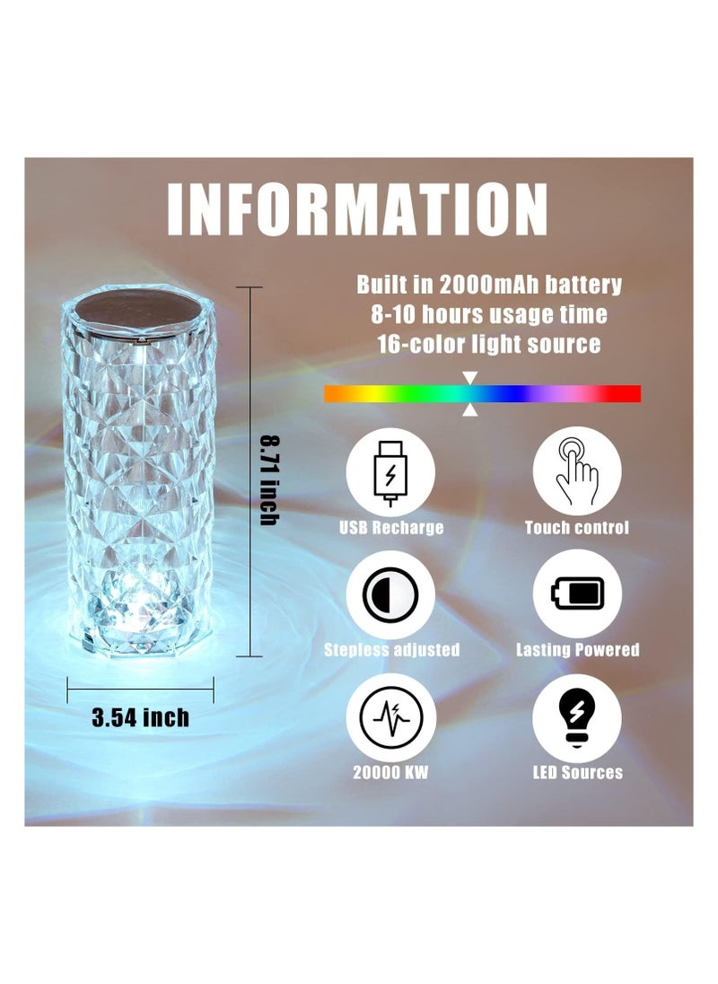 SUN SHINE Crystal Table Lamp RGB Color  - Image 2