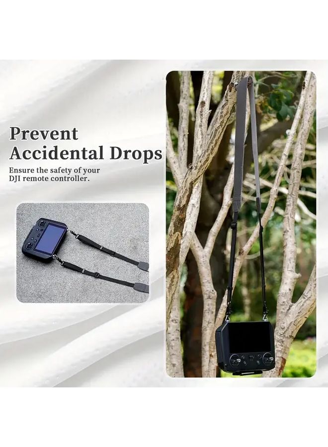 حبل الرفرف DJI المصنوع من الجلد الصناعي الناعم والمتوافق مع Mini 4 Pro وMini 3 وMavic 3 وAir 3S باللون الرمادي الفاتح - Image 3