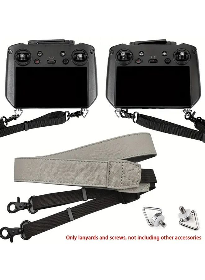 حبل الرفرف DJI المصنوع من الجلد الصناعي الناعم والمتوافق مع Mini 4 Pro وMini 3 وMavic 3 وAir 3S باللون الرمادي الفاتح - Image 1