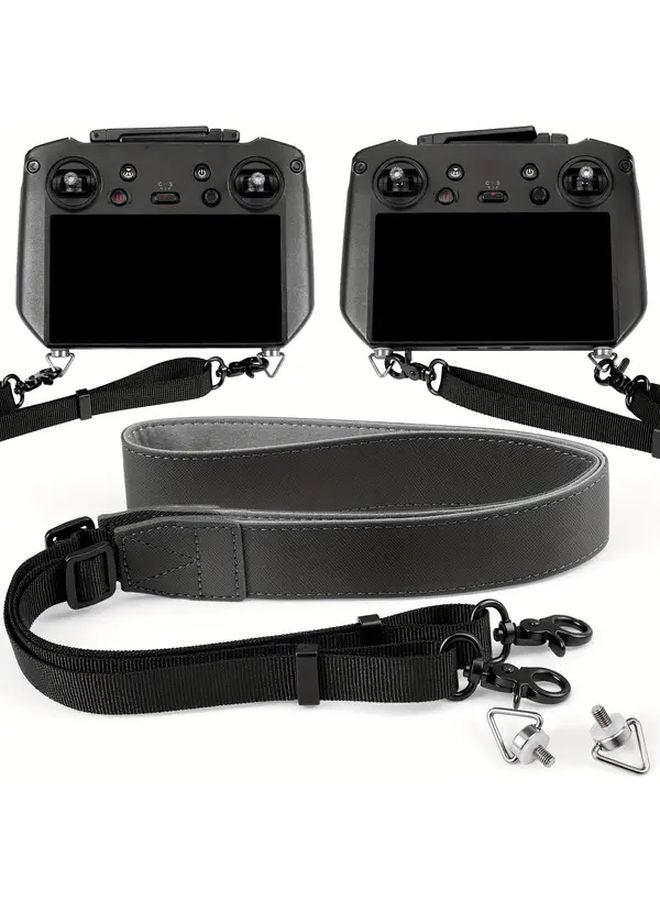 حبل الرفرف DJI المصنوع من الجلد الصناعي الناعم والمتوافق مع Mini 4 Pro وMini 3 وMavic 3 وAir 3S باللون الرمادي الفاتح - Image 2