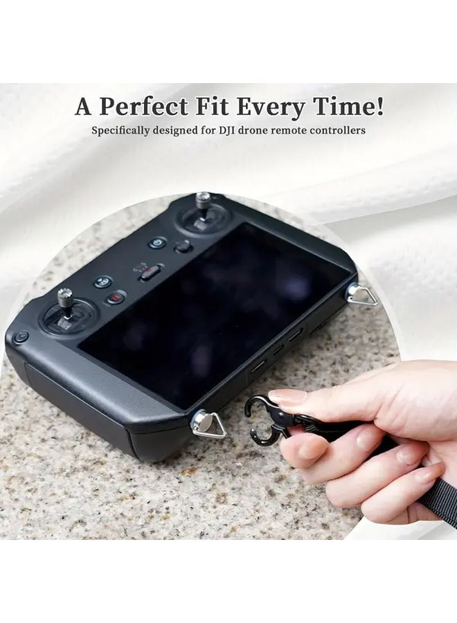 حبل الرفرف DJI المصنوع من الجلد الصناعي الناعم والمتوافق مع Mini 4 Pro وMini 3 وMavic 3 وAir 3S باللون الرمادي الفاتح - Image 4