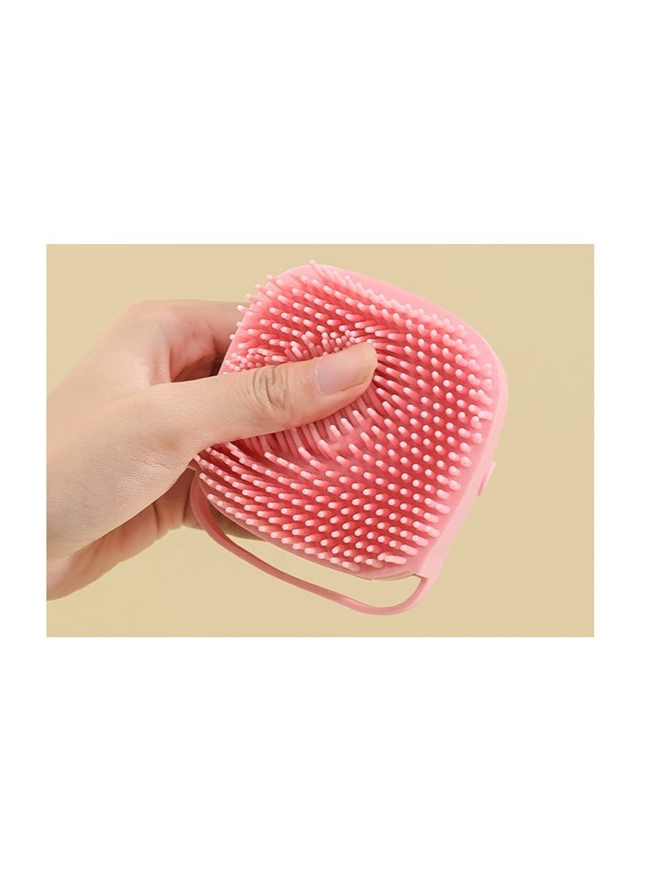 ILovhaprty Pink Soft Body Shower Gel Silicone Brush, Full Body Scrubber with Soap Nozzle for Bathing Silicone Exfoliating Brush, Bath Brush for Babies Children Women Men and Pets - Image 3