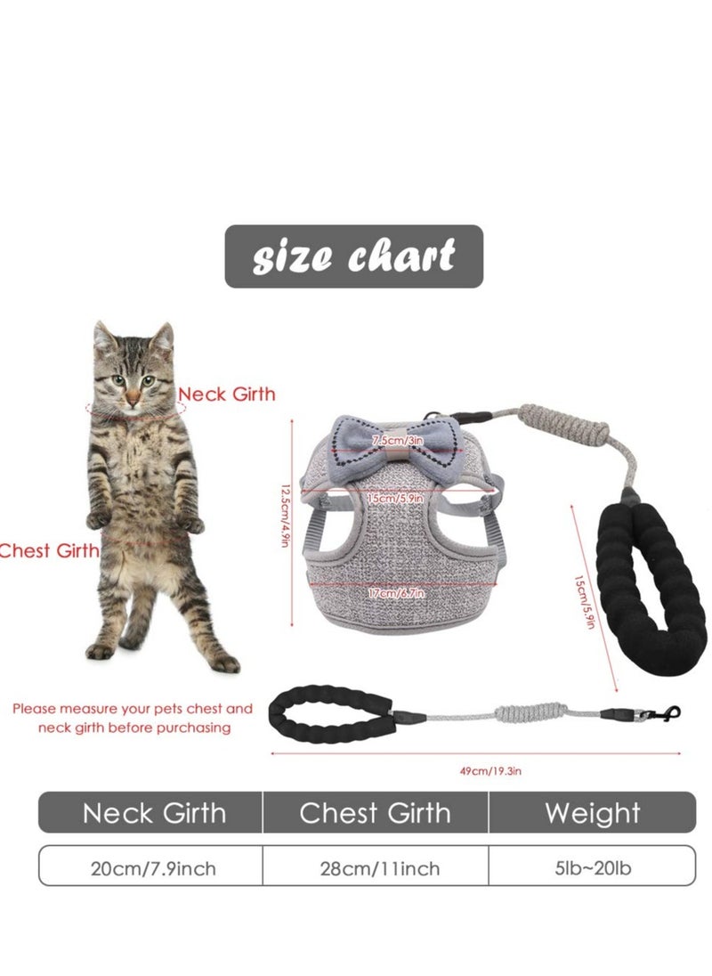 SYOSI - Cat Harness, Soft No Pull Cat Harness and Lead Set for Walking, Escape Proof Kitten Vest Harnesses for Small Animals Rabbit Cats, Cool Cat Collar(2 Pack) - Image 1