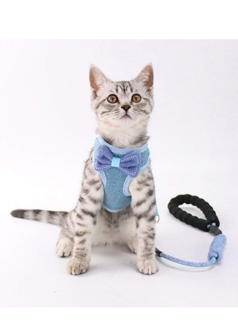 SYOSI - Cat Harness, Soft No Pull Cat Harness and Lead Set for Walking, Escape Proof Kitten Vest Harnesses for Small Animals Rabbit Cats, Cool Cat Collar(2 Pack) - Image 1