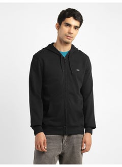 Levi's Men's Solid Black Hooded Sweatshirt  - Image 2