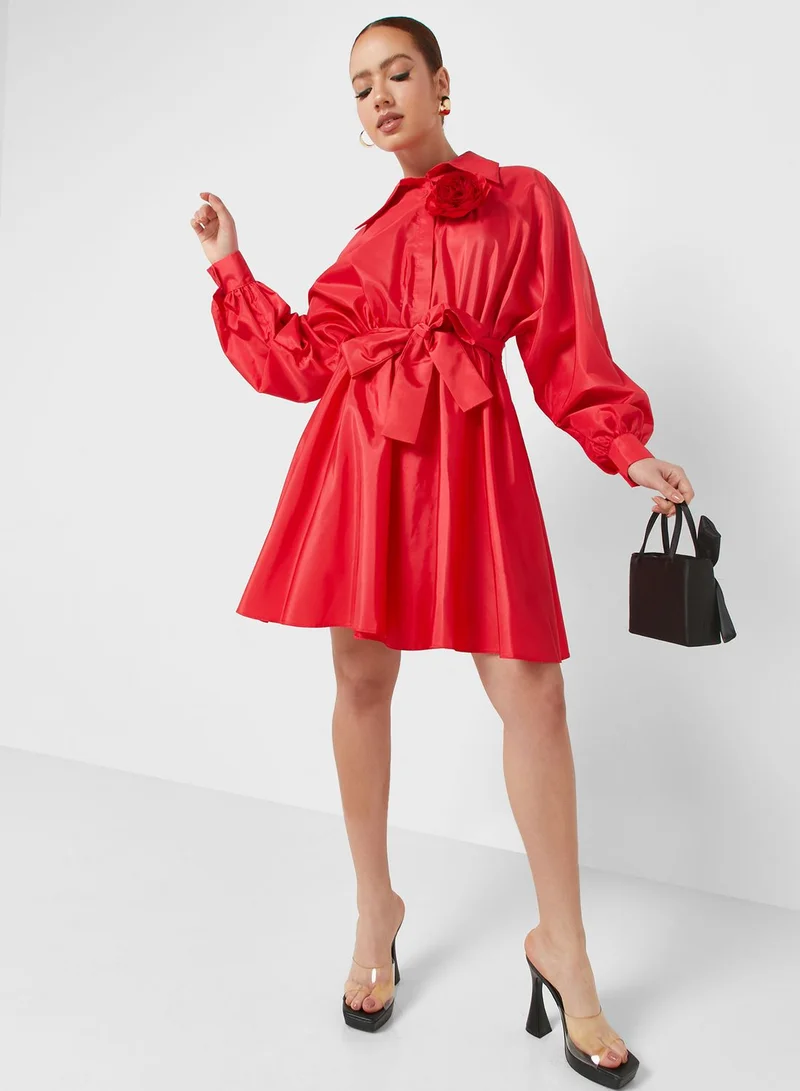 Nocturne Tie Detail Shirt Dress