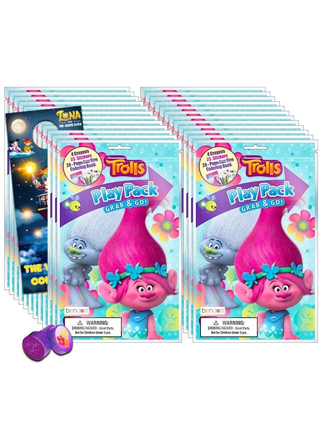 Bendon Dreamworks Trolls Play Pack Grab & Go Bundle Of 24 Party Favor - Image 1