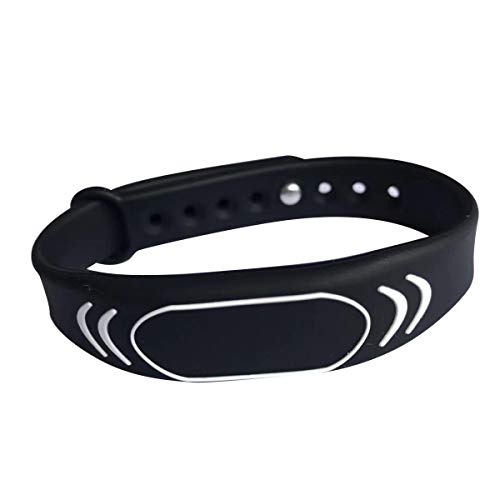 YARONGTECH NFC Wristband Ntag213 silicone bracelet black color adjustable pack of 5 - Image 1