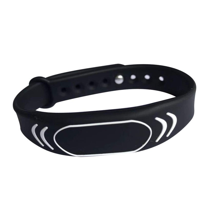 YARONGTECH NFC Wristband Ntag213 silicone bracelet black color adjustable pack of 5 - Image 2