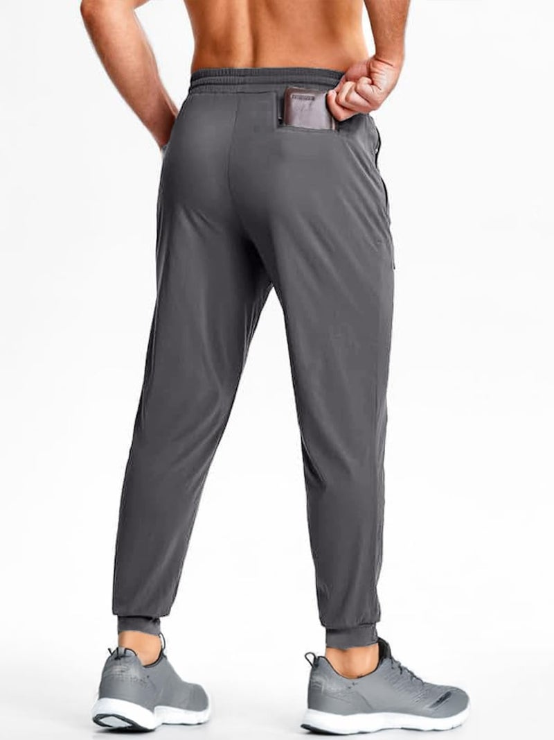 Nobero Men's Regular Track Mid Rise Pants (1M-BWJG-R0084_Eiffel Tower, Small, Grey - Image 5