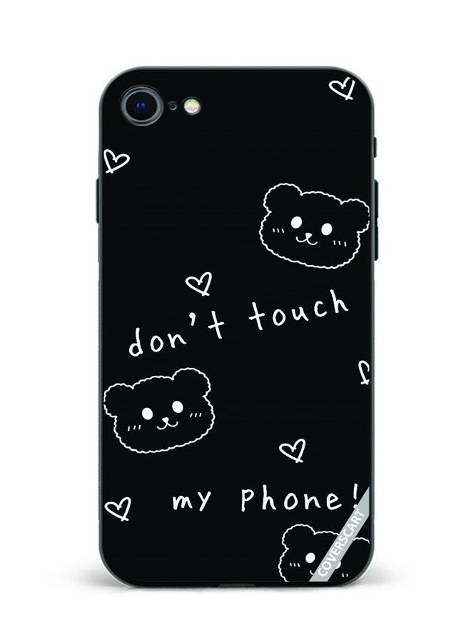 Protective Case Cover For Apple iPhone SE 2020 Dont Touch My Phone Design Black