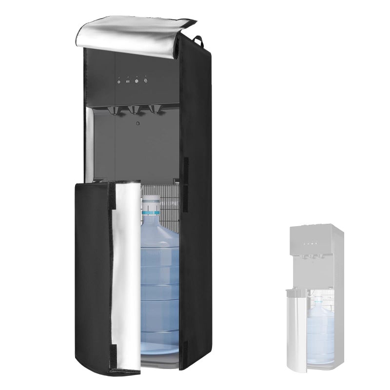 غطاء موزع المياه كاسلا 16x16x40 باللون الأسود بتصميم عصري من قماش أوكسفورد بتشطيب محكم