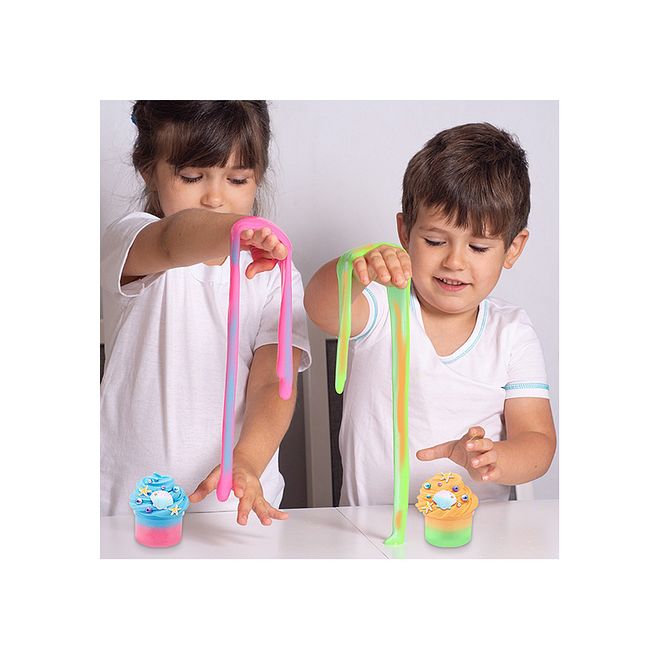 Essen Butter Slime Kit 6-Pack , Scented, Non-Sticky Stress Relief Toys for Children 6+, Includes Shells & Beads, Safe & Hypoallergenic - Image 4