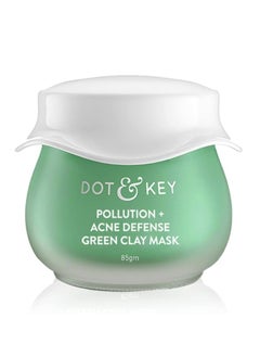 Dot & Key Dot & Key Skin Care Pollution + Acne Defense Green Clay Mask With Salicylic & Matcha Tea Reduces Active Acne Soothes Redness For Dark Spots Oily Acne Prone Skin 85g  - Image 1