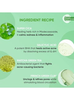 Dot & Key Dot & Key Skin Care Pollution + Acne Defense Green Clay Mask With Salicylic & Matcha Tea Reduces Active Acne Soothes Redness For Dark Spots Oily Acne Prone Skin 85g  - Image 3