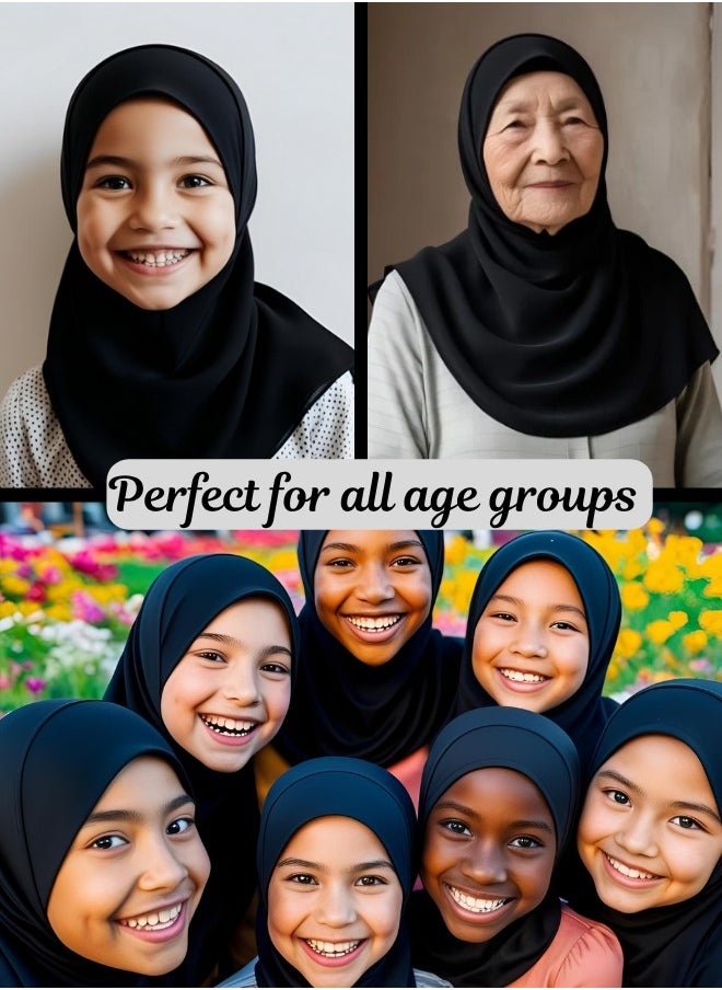 Generic Ahlan Premium Quality Stretchable Hijab for women, Hijab for Girls, Umrah & Hajj Hijab, Hijab for fashion wear, Standard size fit to all  - Image 3