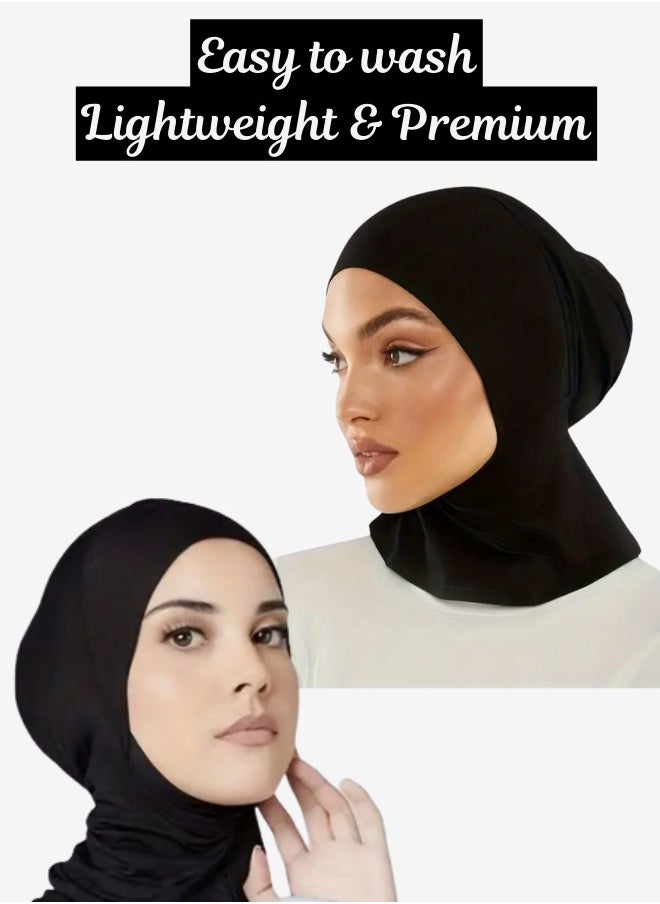 Generic Premium Quality Stretchable Scarf Hijab for women, Scarf Hijab for Girls, Umrah & Hajj Scarf Hijab, Scarf Hijab for fashion wear, Standard size fit to all, Scarf Hijab for Religious Events, Islamic Under scarf Hijab  - Image 2