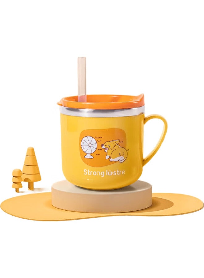 Cookss Children'S Water Cup, Milk Cup, 316 Stainless Steel Training Cup, Baby 1-3 Years Old Straw Cup With Scale, Green - Image 2