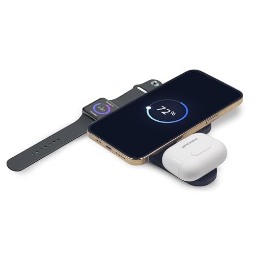 Phonokart Tripy 3-in-1 Wireless Charger – 20w Fast Charging Stand for iPhone, Apple Watch & AirPods. Sleek, Travel-Friendly Qi Charger for Desk or Bedside - Image 4