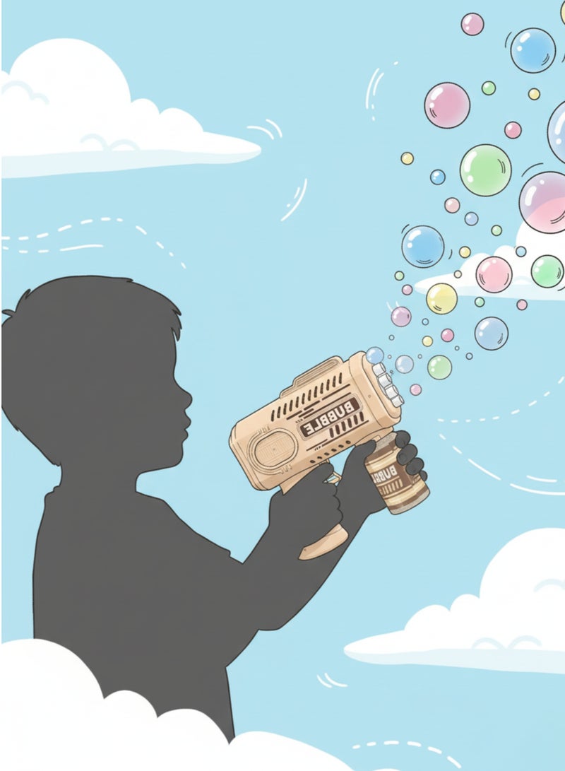 vexa pro Colorful Bubble Gun Toy for Kids – Automatic Bubble Maker with Bubble Solution – Fun Outdoor & Indoor Party Toy - Image 5