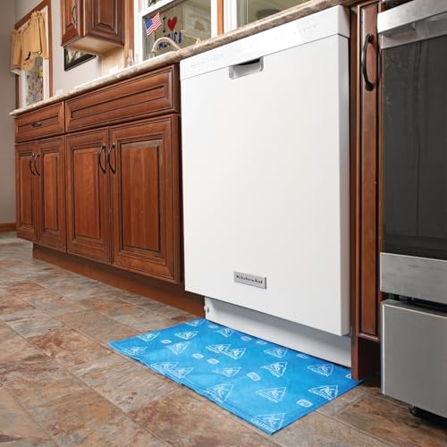 PIG Super Water Absorbent Pad | High-Visibility | Absorb & Lock | 10 Pack | 14" W x 14" L | Blue | PM50429-BL - Image 2