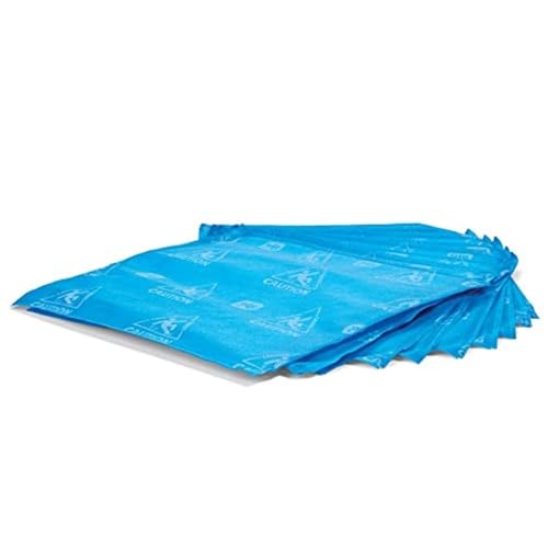 PIG Super Water Absorbent Pad | High-Visibility | Absorb & Lock | 10 Pack | 14" W x 14" L | Blue | PM50429-BL - Image 1