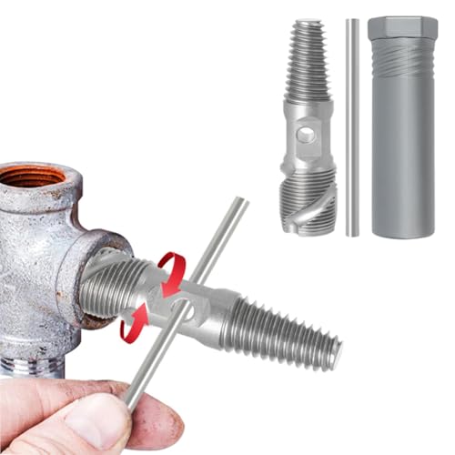 Serplex® 2 In 1 Broken Pipe Extractor Tool Kit, Double Head 1/2 & 3/4 Inch Faucet Valve Screw Remover, Heavy-Duty Alloy Broken Bolt Extractor Hand Tool For Home Plumbing Repairs & Maintenance - Image 1