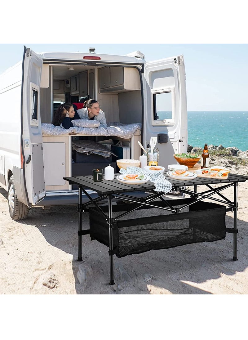 Height Adjustable Lightweight Titanium Steel Portable Folding Roll Up Grill Camp Table with Carrying Bag for Beach Camping Picnic Fishing BBQ - pzsku/Z0EB5B1CB646524839A3EZ/45/_/1677051730/4d21fee6-a1ac-4c85-8de4-d98971e2818a