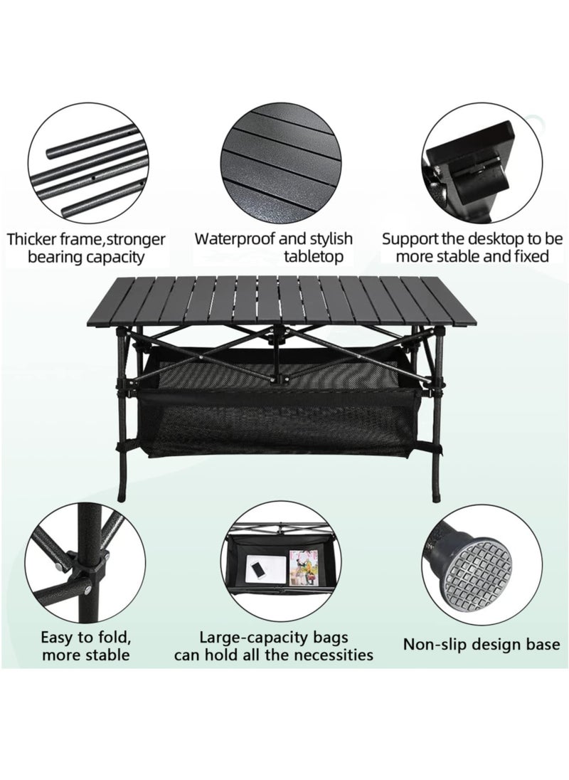 Height Adjustable Lightweight Titanium Steel Portable Folding Roll Up Grill Camp Table with Carrying Bag for Beach Camping Picnic Fishing BBQ - pzsku/Z0EB5B1CB646524839A3EZ/45/_/1701847901/1f27a49c-479a-4aae-8c44-4e6d3bee9690