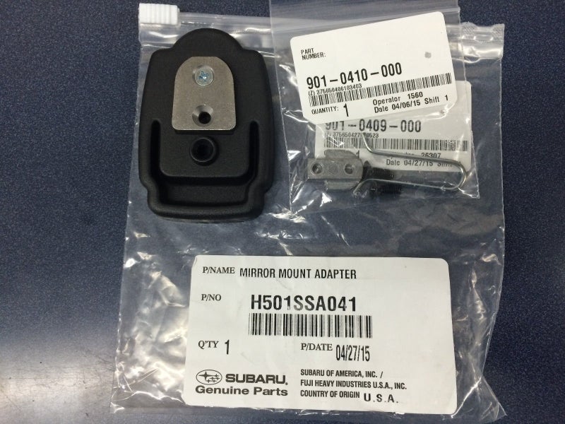 Subaru Homelink Auto Dimming Mirror Mount Plate Adapter for 20082017 BRZ Impreza Forester H501SSA041 Genuine OEM