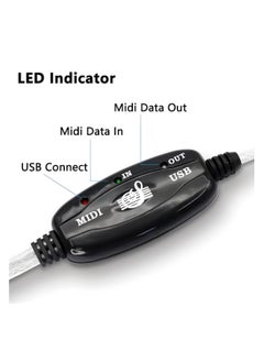 Generic MIDI to USB Cable Interface Adapter USB MIDI Converter from Electronic Keyboard Piano Organ to PC Laptop for Music Distribution & Recording  - Image 4