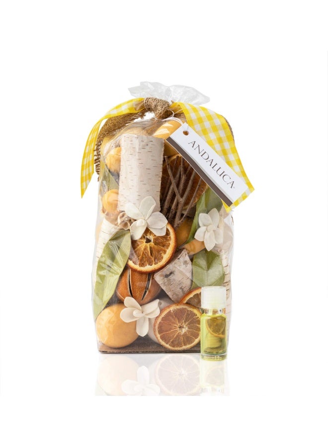 Lemon Zest And Thyme Scented Potpourri  Made In California  Large 20 Oz Bag  Fragrance Vial  Citrus Spice Scent  - Image 1