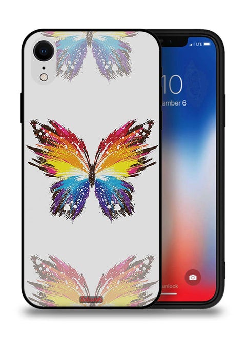 Apple iPhone XR Protective Case Digital Art Simple Background Minimalism Butterfly