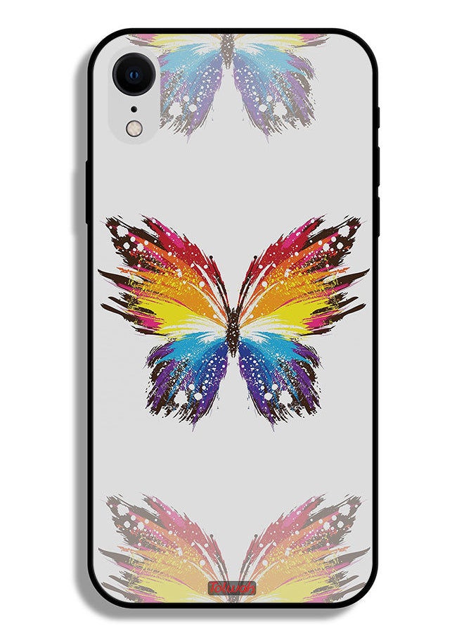 Apple iPhone XR Protective Case Digital Art Simple Background Minimalism Butterfly