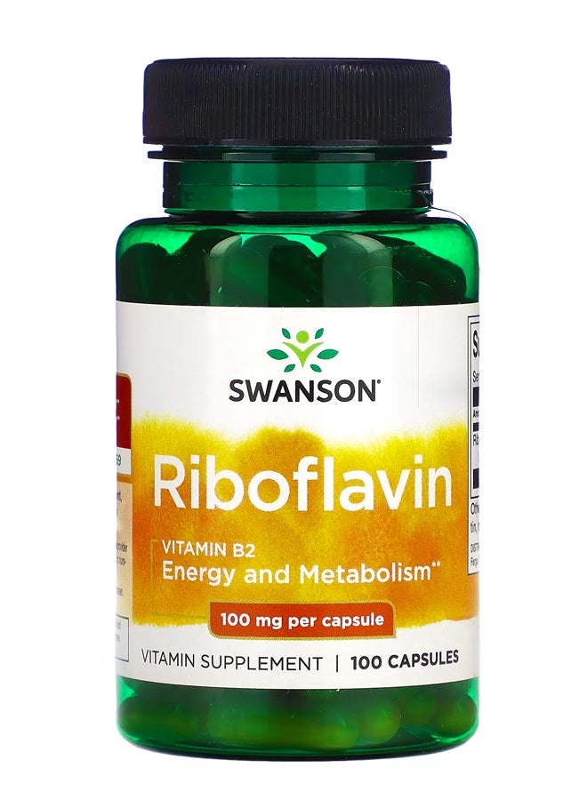 سوانسون ريبوفلافين ، 100 ملجم ، 100 كبسولة