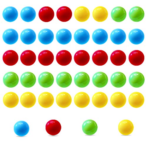 Hotusi 40Pcs Game Replacement Marbles Balls Compatible with Hungry Hungry Hippos(4 Colors) - Image 1