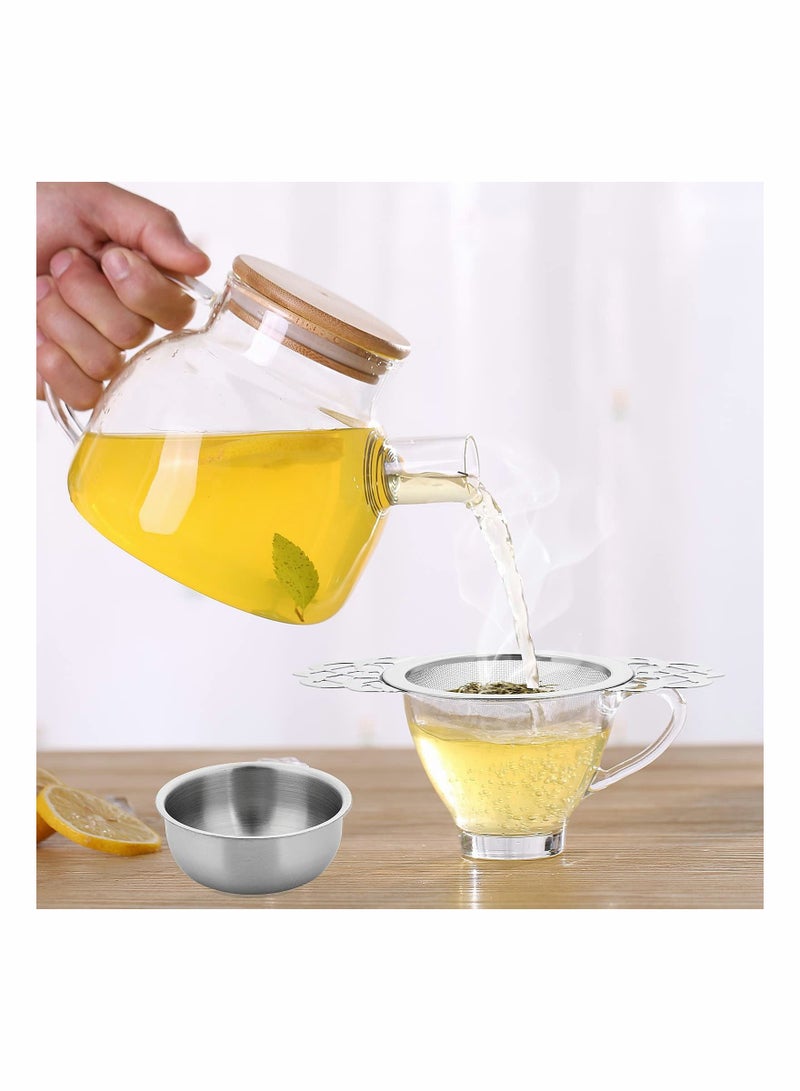 2 Pcs Fine Mesh Tea Strainers with Bowl Stainless Steel Loose Tea Infusers Strainers Diameter Mini Tea Fine Sieve Ideal for Juice Coffee Filter - Image 4