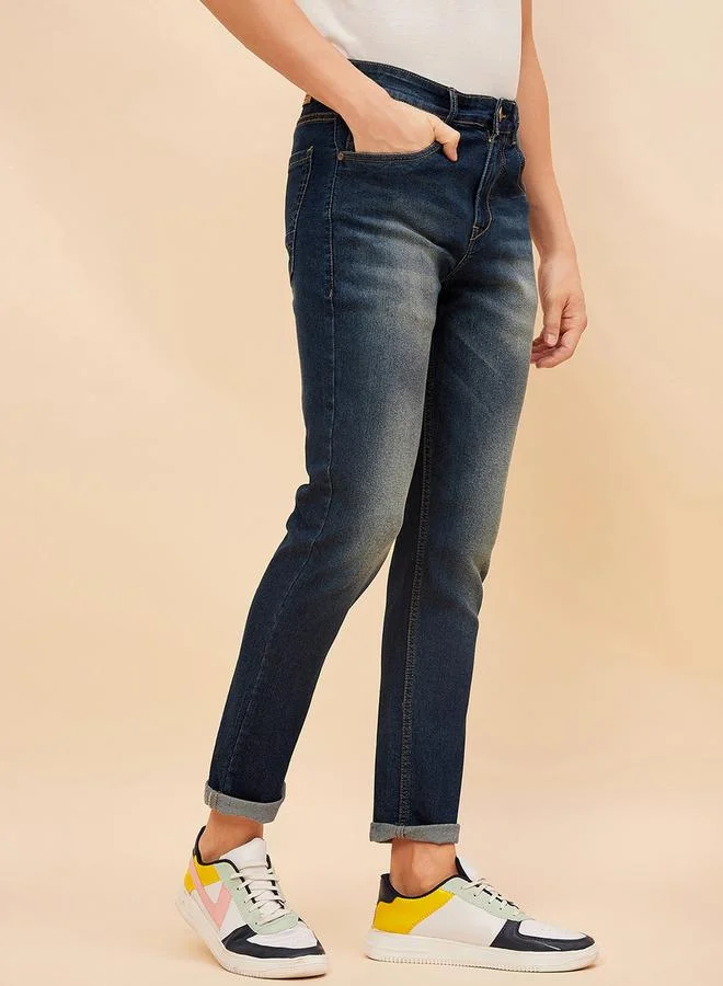 HIGH STAR HIGH STAR Mid Rise Faded Regular Fit Jeans