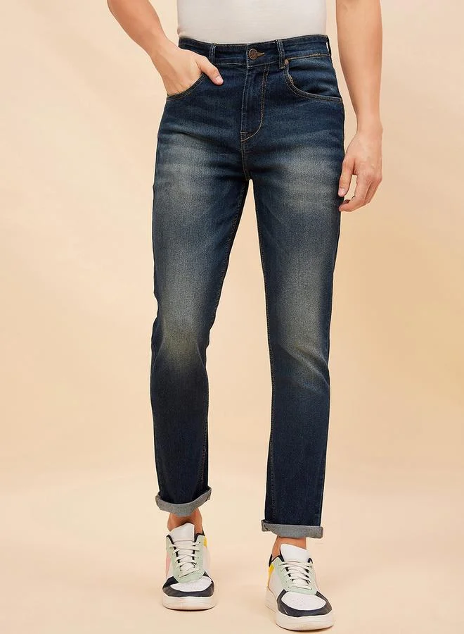 HIGH STAR HIGH STAR Mid Rise Faded Regular Fit Jeans