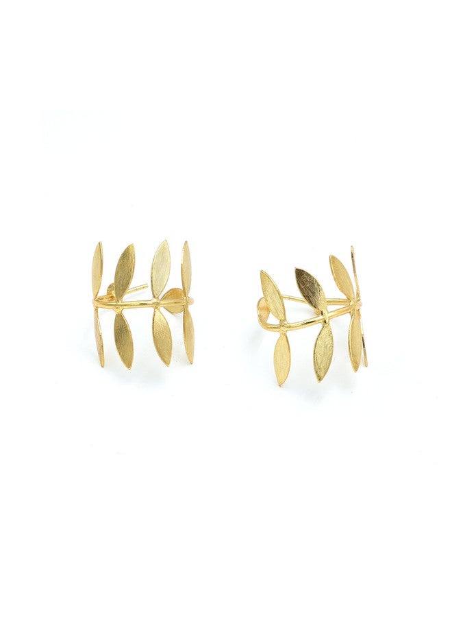 Dua Classic Gold-Plated Hoop Earrings - Timeless Handcrafted Jewelry for Women - Image 5