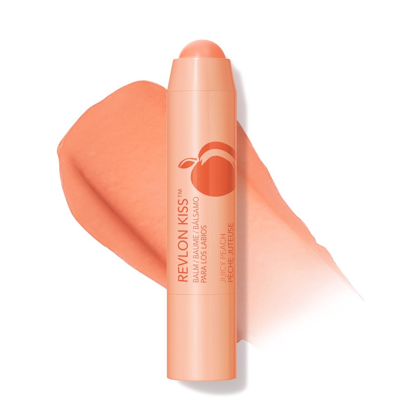 Revlon Kiss Tinted Lip Balm with SPF 20, Hydrating, Flavored, Infused with Natural Fruit Oils, 015 Juicy Peach, 0.09 oz - Image 1