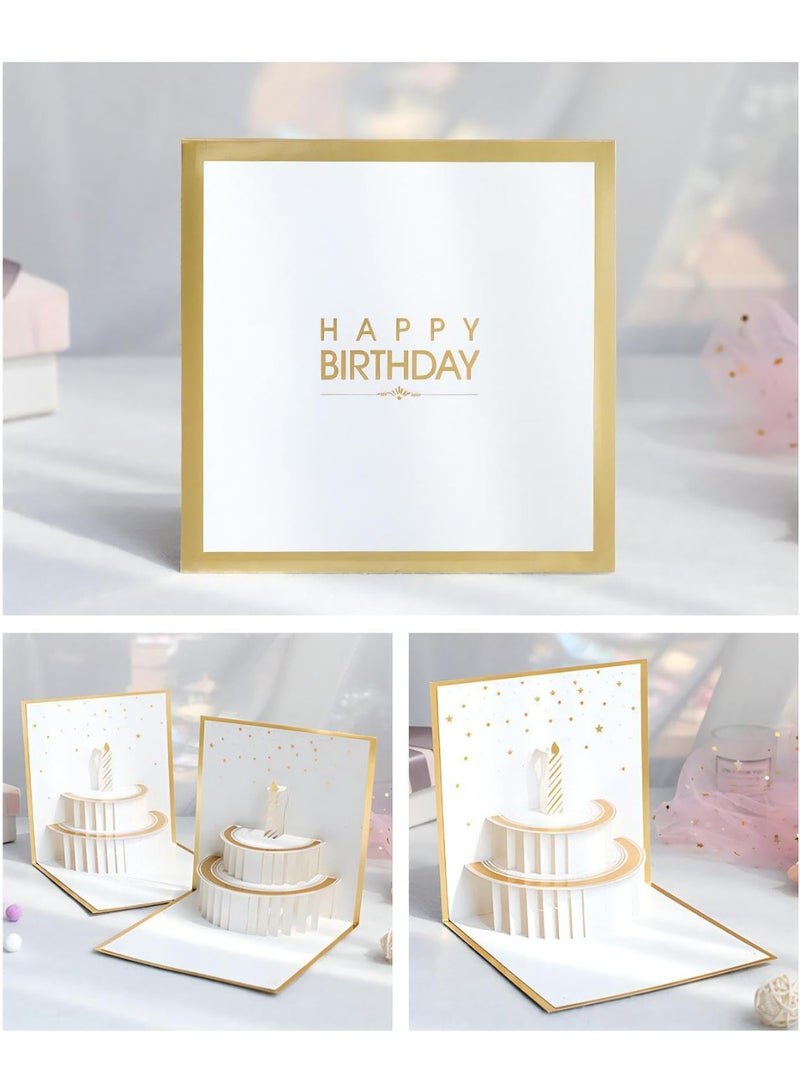 Fancy Elegant Design 3D Pop-Up Card, Greeting Card for Birthday, Sturdy and Solid Cardstock Gift Card Best for Birthday, Graduation, Anniversary - Image 2