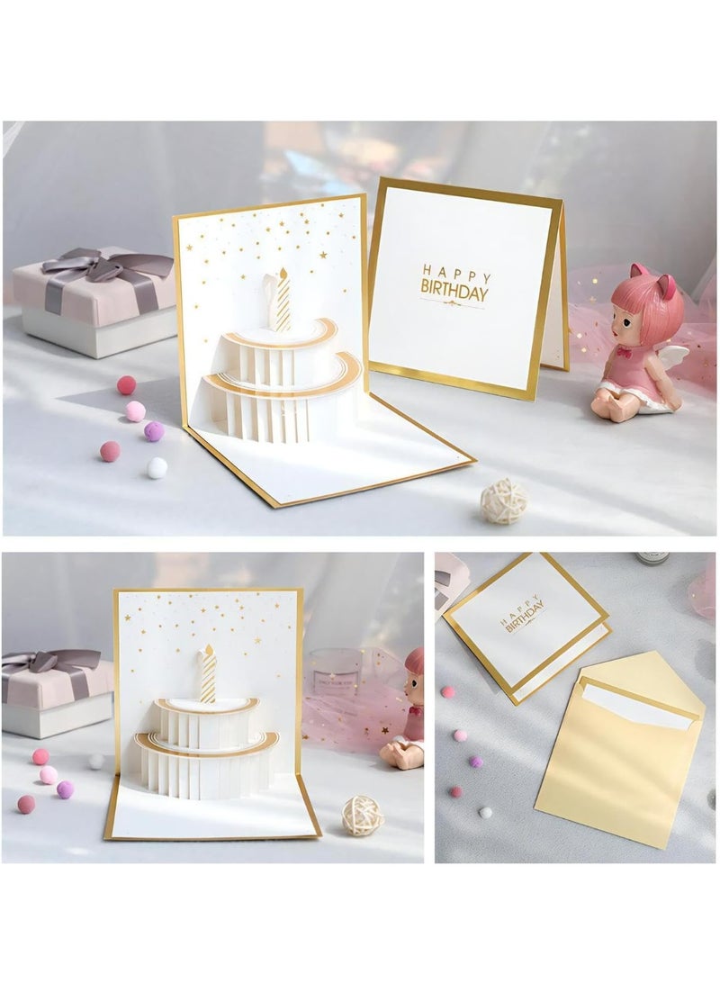 Fancy Elegant Design 3D Pop-Up Card, Greeting Card for Birthday, Sturdy and Solid Cardstock Gift Card Best for Birthday, Graduation, Anniversary - Image 4
